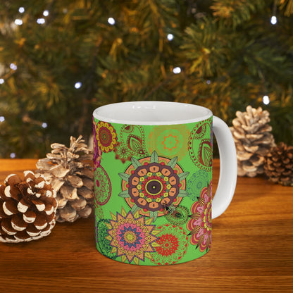 Paisley Floral Ceramic Mug 11oz