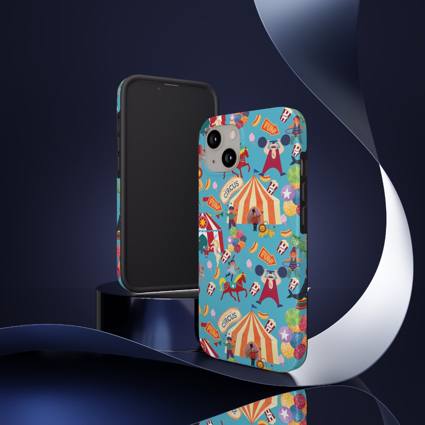 Circus Party Blue Tough Phone Cases