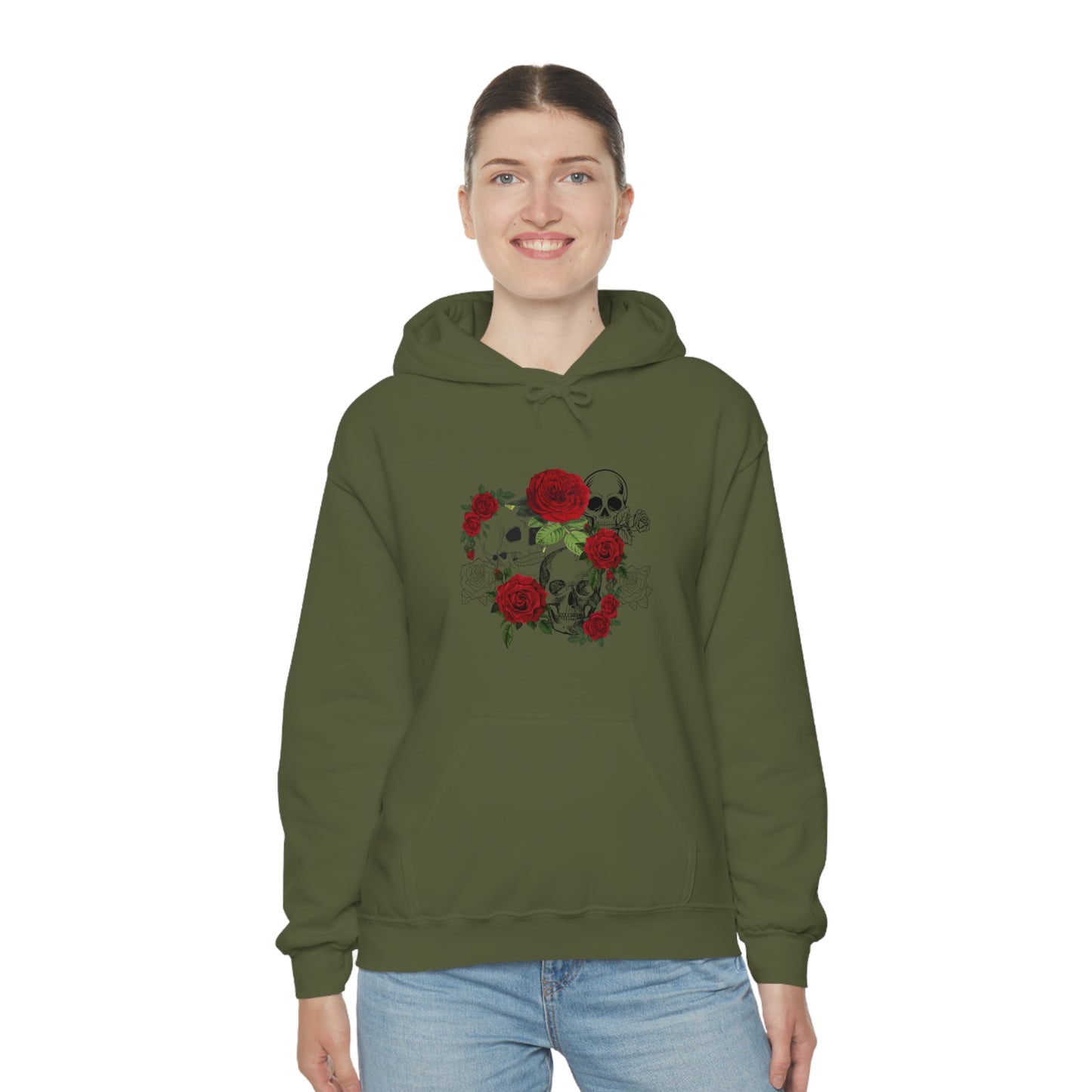 Skull and Roses Unisex Heavy Blend™ Hooded Sweatshirt