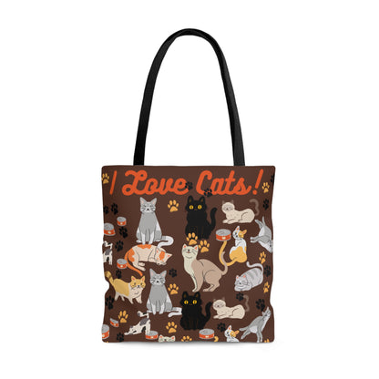 I Love Cats Tote Bag (AOP)