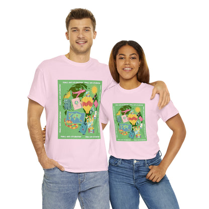 Travel and Exploration Unisex Heavy Cotton Tee