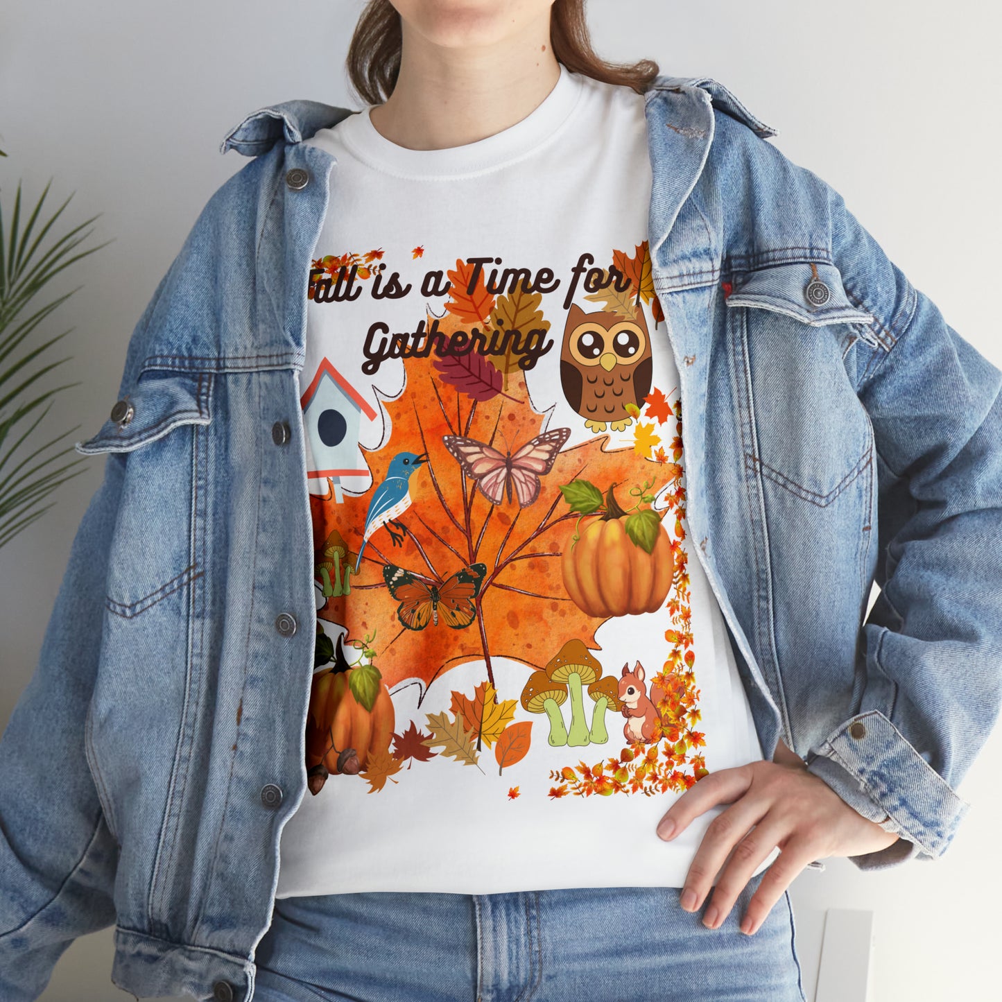 Fall Is A Time For Gathering Unisex Heavy Cotton Tee