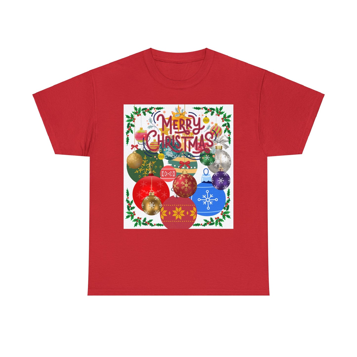 Merry Christmas Balls Unisex Heavy Cotton Tee