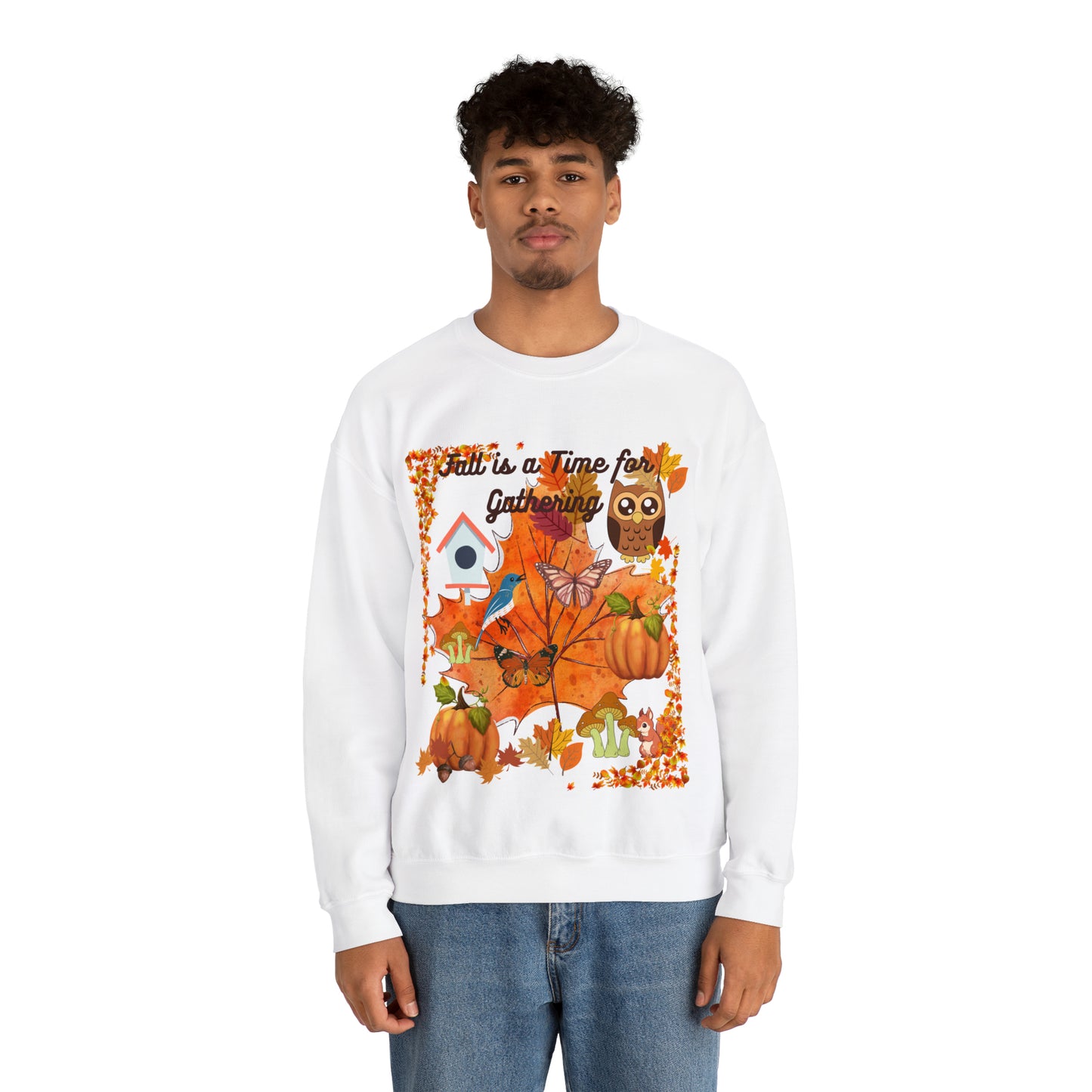 Fall Is a Time for Gathering Unisex Heavy Blend™ Crewneck Sweatshirt