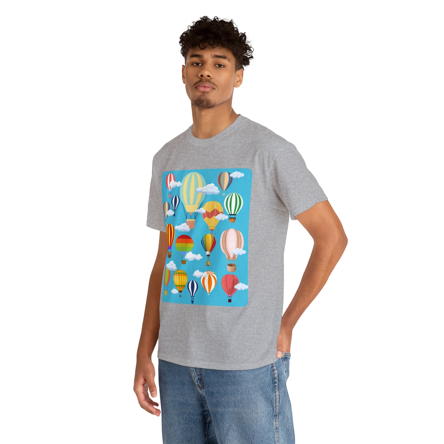 Hot Air Balloons Unisex Heavy Cotton Tee