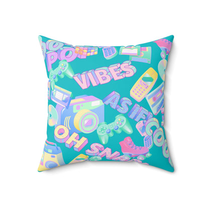 Retro Vibes Spun Polyester Square Pillow