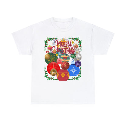 Merry Christmas Balls Unisex Heavy Cotton Tee