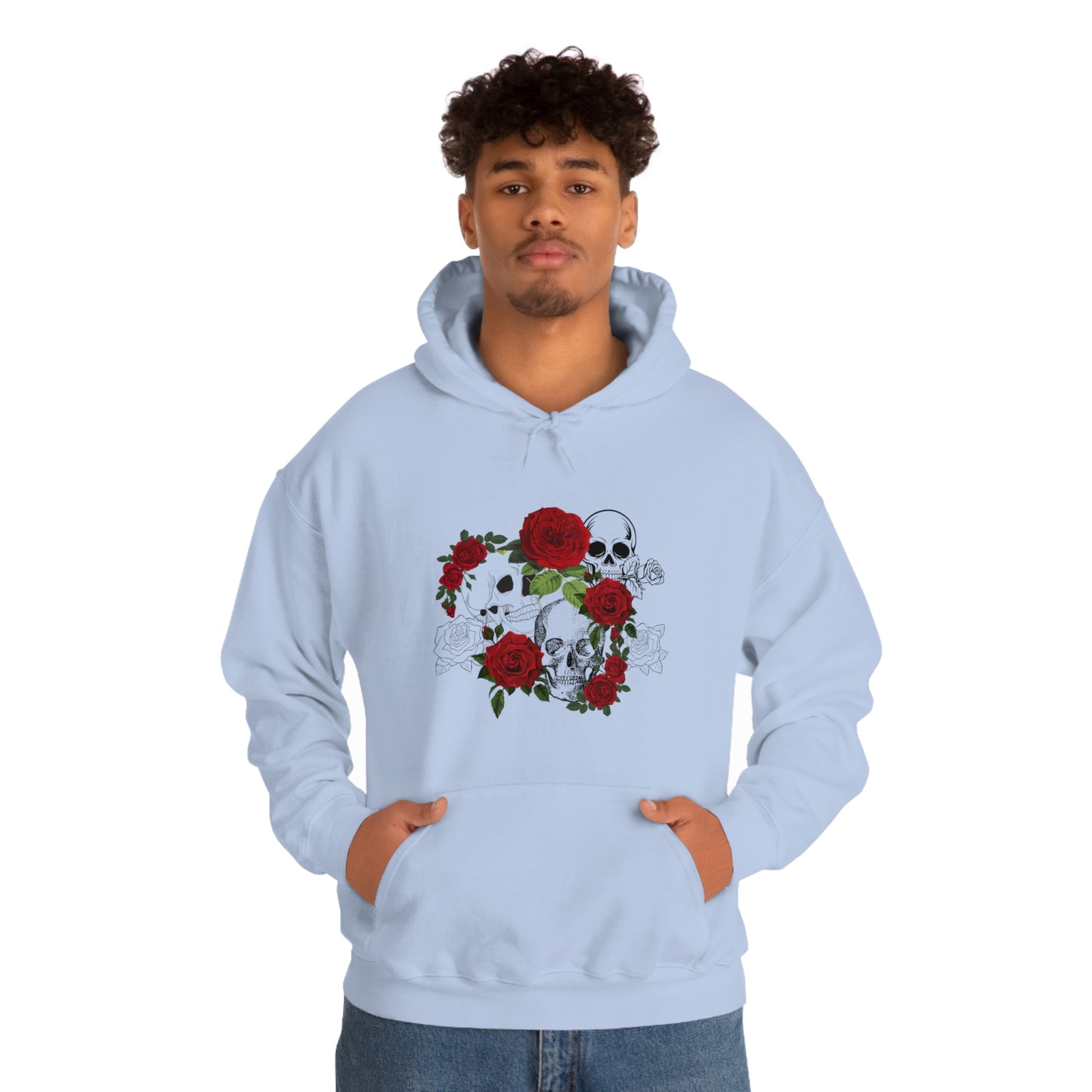 Skull and Roses Unisex Heavy Blend™ Hooded Sweatshirt