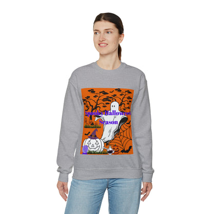 Spooky Halloween Season Orange Unisex Heavy Blend™ Crewneck Sweatshirt