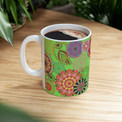 Paisley Floral Ceramic Mug 11oz