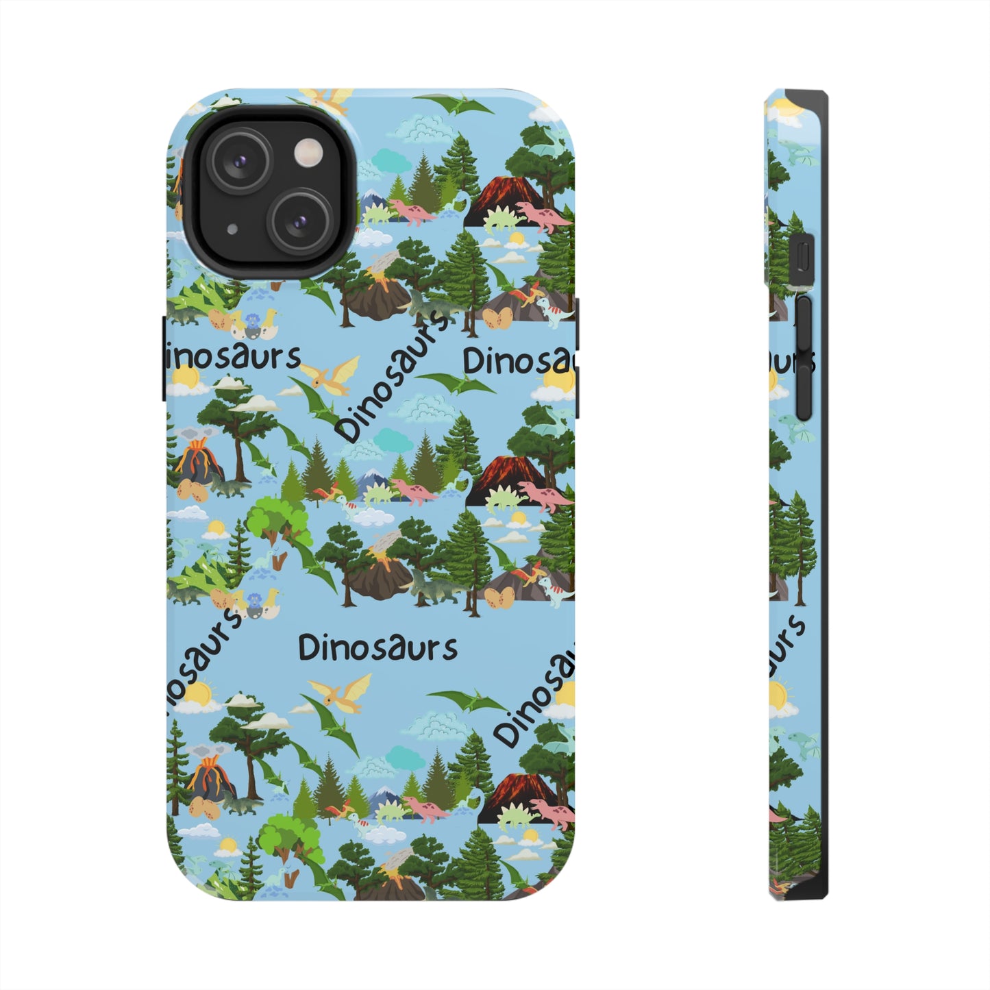 Dinosaurs Blue Tough Phone Cases