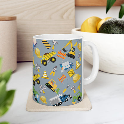 Construction Grey Ceramic Mug 11oz