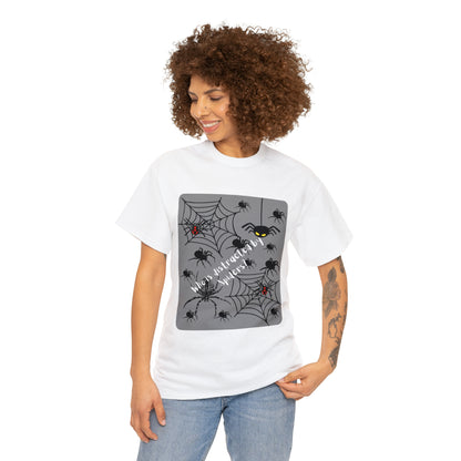 Who is Distracted By Spiders? Unisex Heavy Cotton Tee