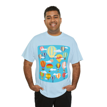 Hot Air Balloons Unisex Heavy Cotton Tee