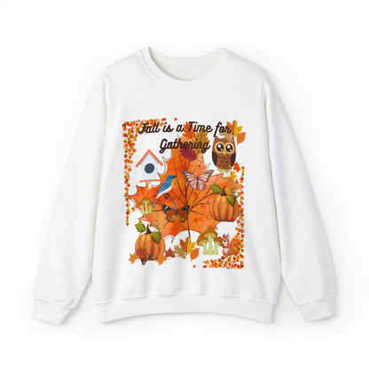 Fall Is a Time for Gathering Unisex Heavy Blend™ Crewneck Sweatshirt