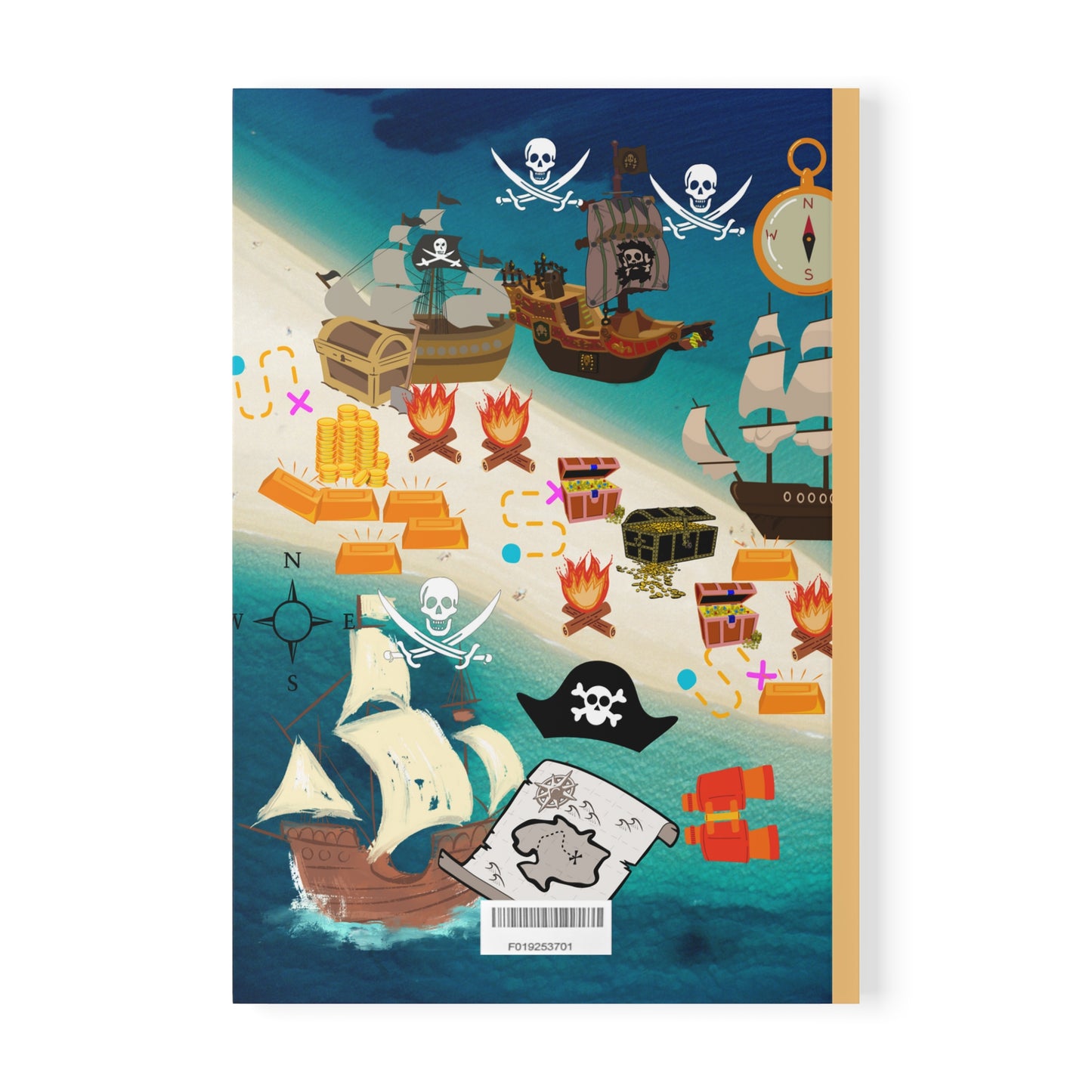 Pirate's Bounty and Treasure Softcover Notebook, A5