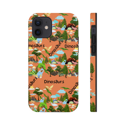 Dinosaurs Orange Tough Phone Cases