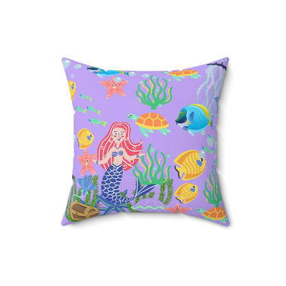 Hidden Treasures Lavender Spun Polyester Square Pillow