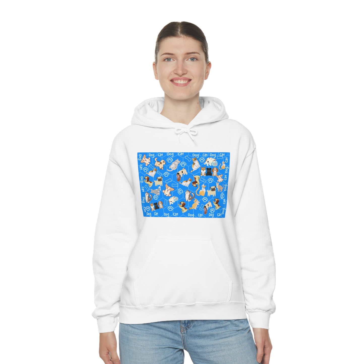 Dog and Cat Medley Unisex Heavy Blend™ Hooded Sweatshirt