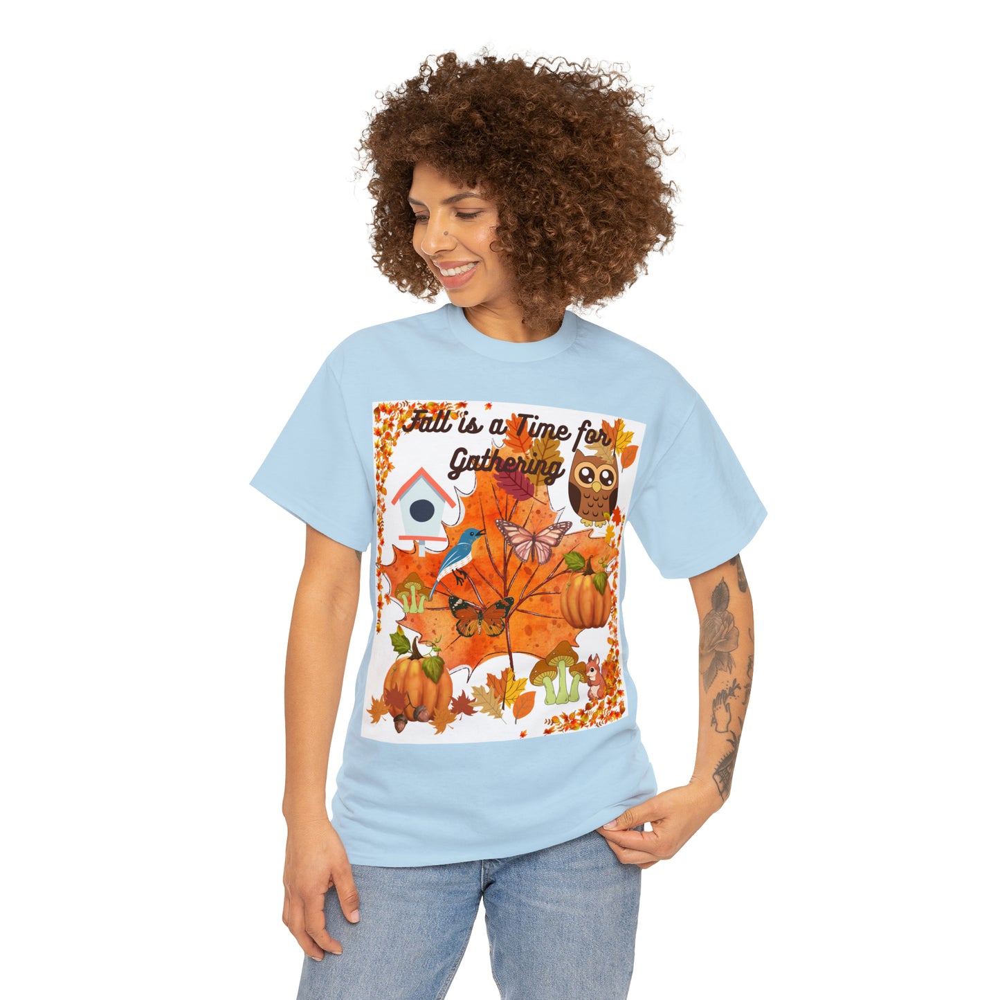 Fall Is A Time For Gathering Unisex Heavy Cotton Tee