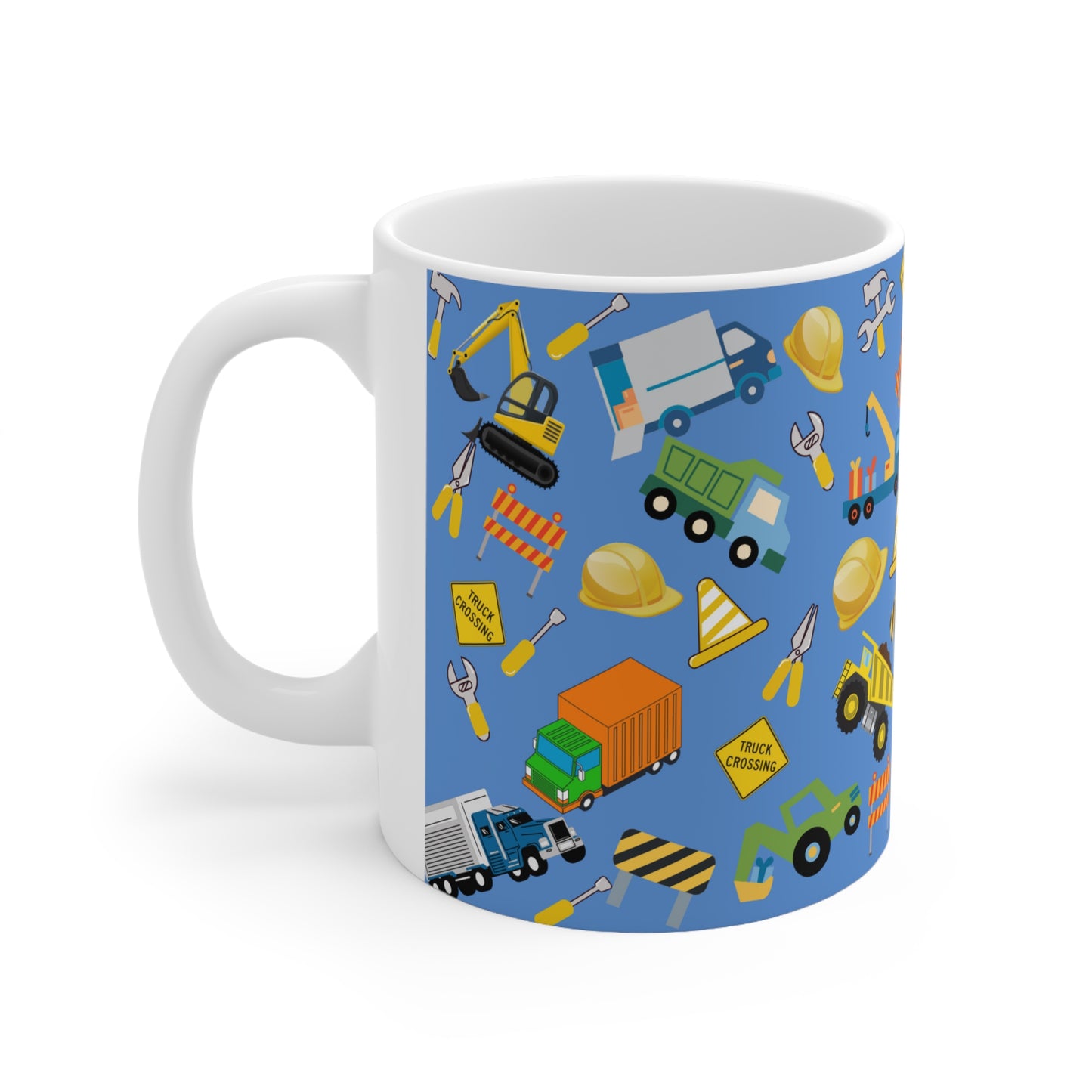 Construction Blue Ceramic Mug 11oz