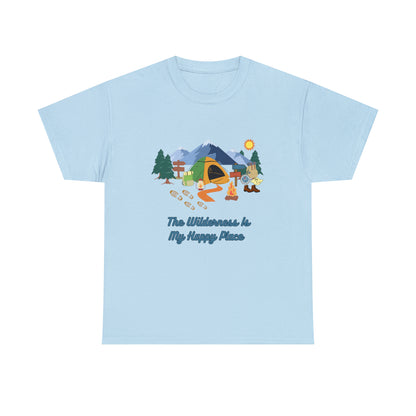 The Wilderness is My Happy Place Unisex Heavy Cotton Tee