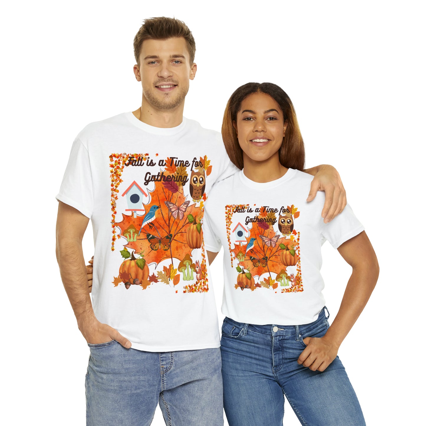 Fall Is A Time For Gathering Unisex Heavy Cotton Tee