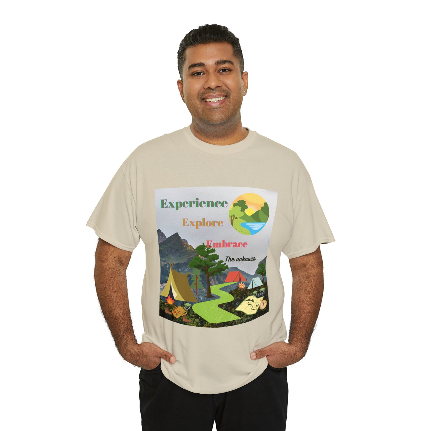 Experience Explore Embrace Unisex Heavy Cotton Tee