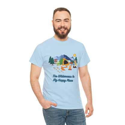 The Wilderness is My Happy Place Unisex Heavy Cotton Tee