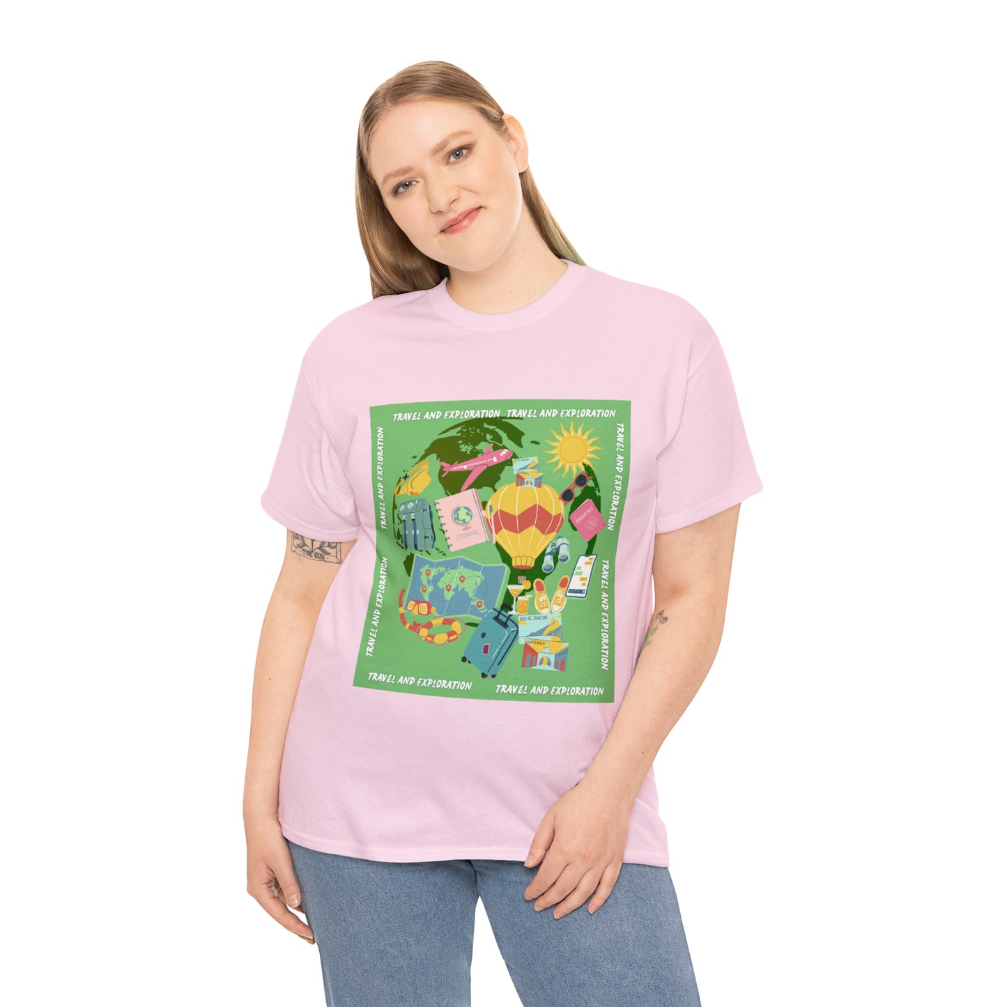 Travel and Exploration Unisex Heavy Cotton Tee