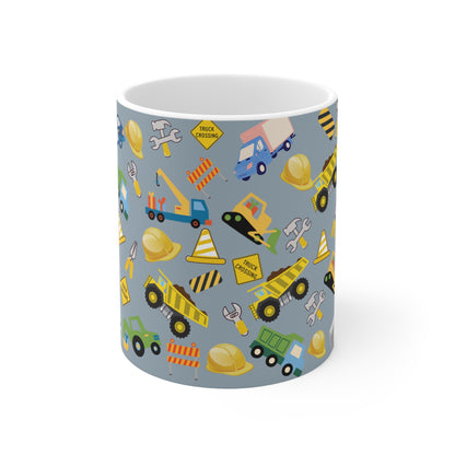 Construction Grey Ceramic Mug 11oz