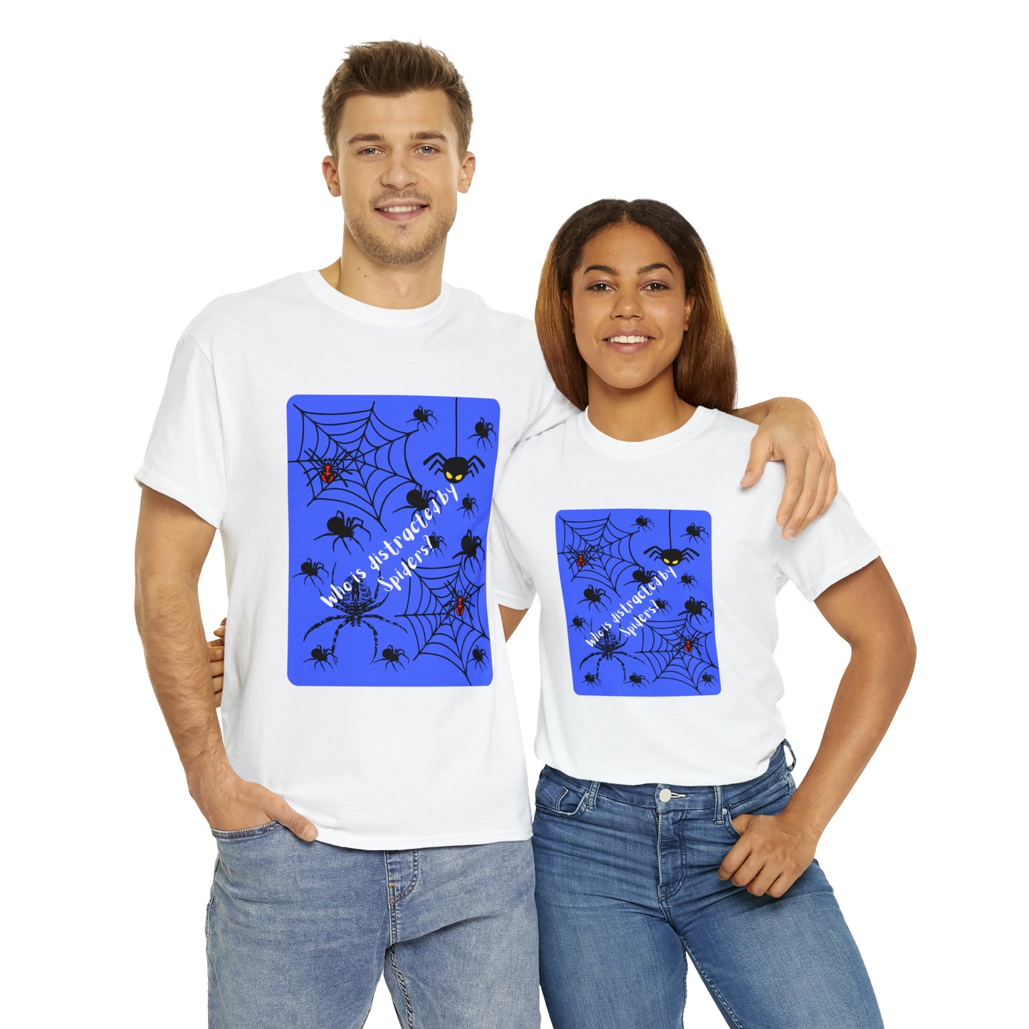 Who Is Distracted By Spiders? Unisex Heavy Cotton Tee