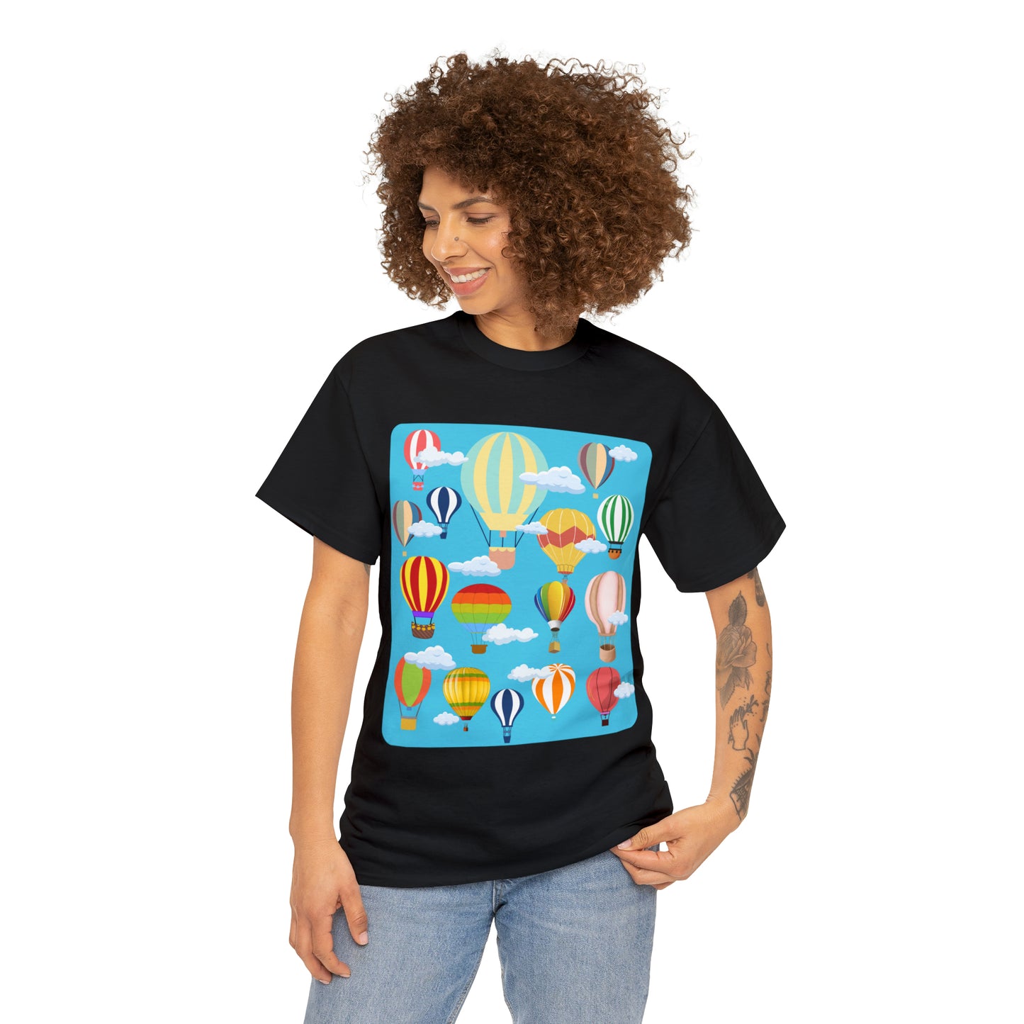 Hot Air Balloons Unisex Heavy Cotton Tee