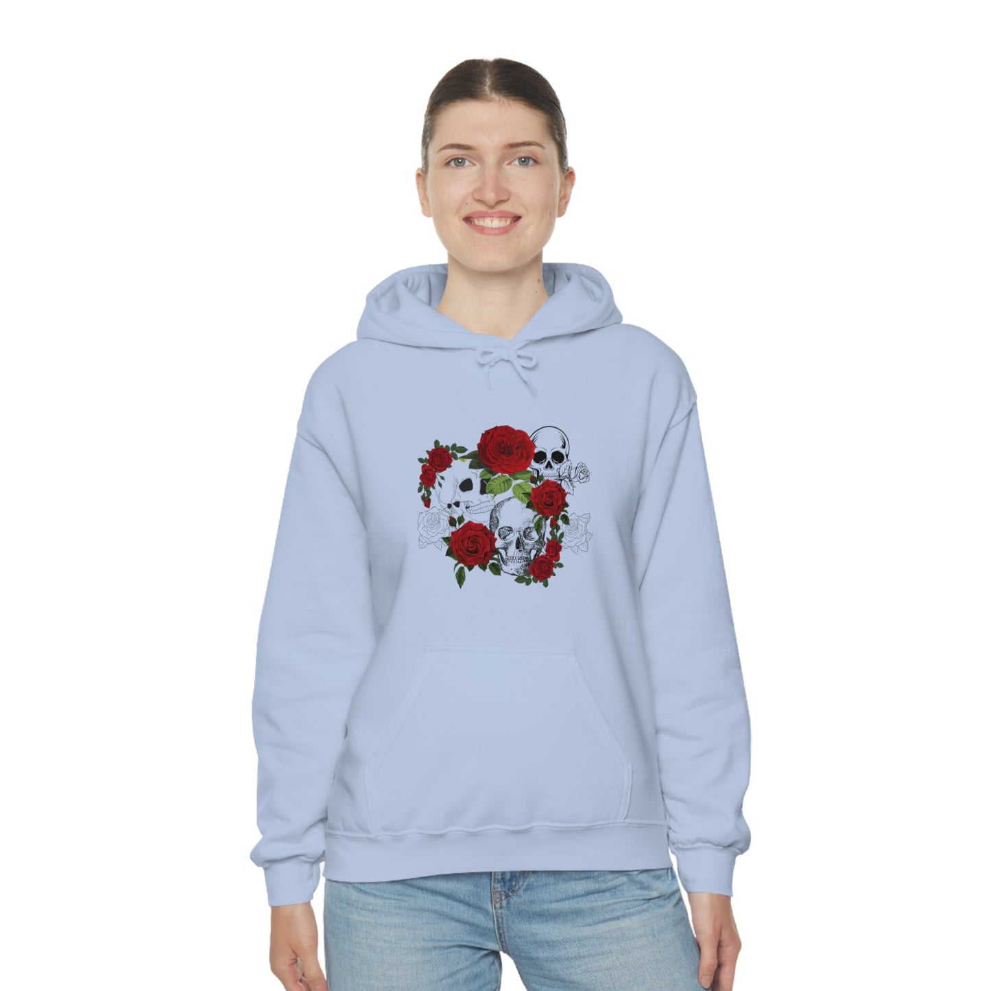 Skull and Roses Unisex Heavy Blend™ Hooded Sweatshirt