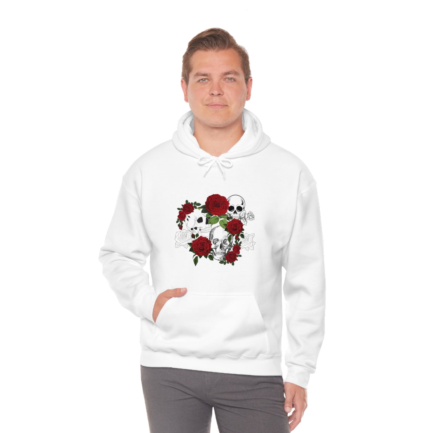 Skull and Roses Unisex Heavy Blend™ Hooded Sweatshirt