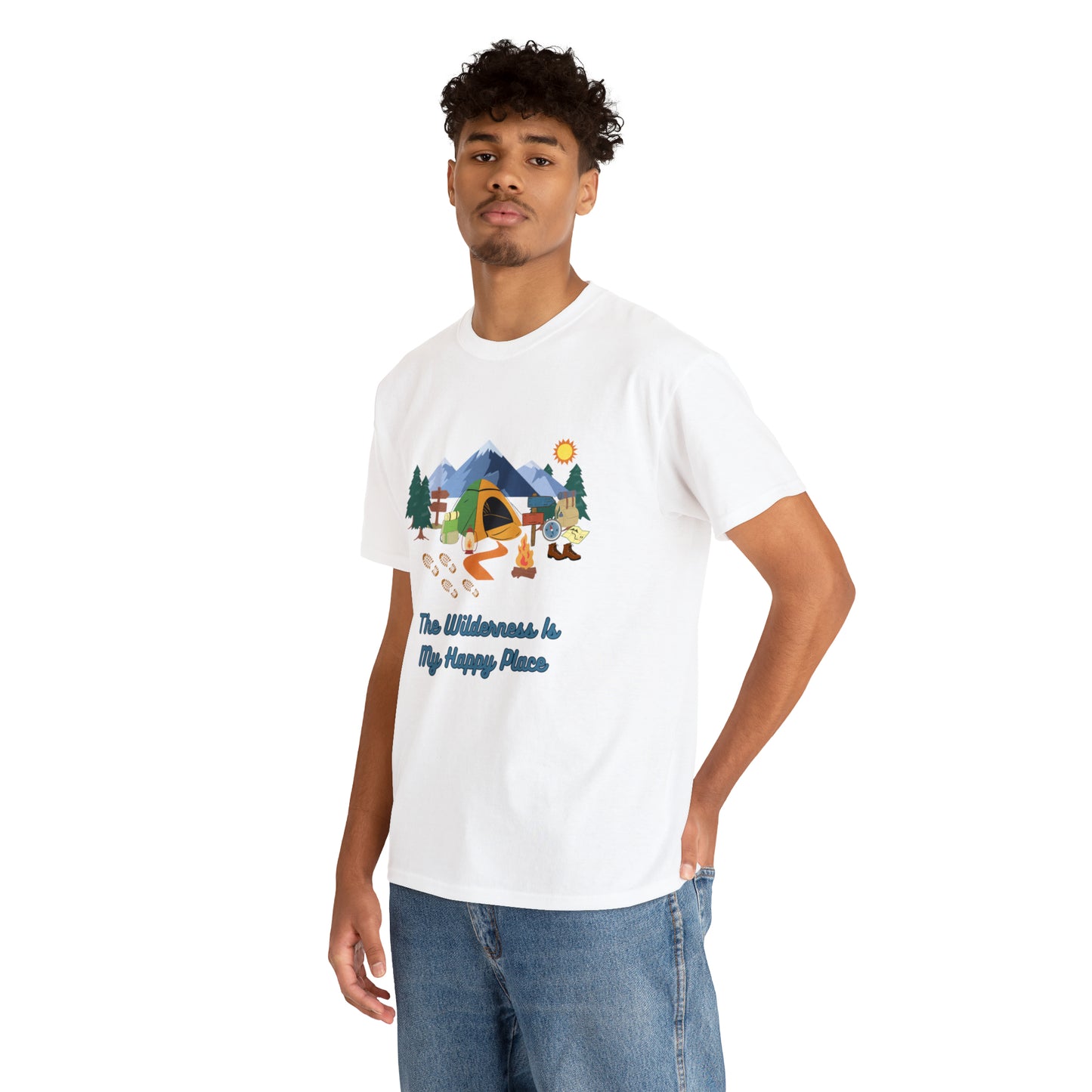 The Wilderness is My Happy Place Unisex Heavy Cotton Tee