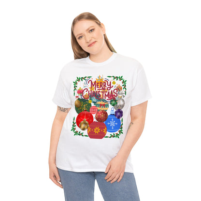 Merry Christmas Balls Unisex Heavy Cotton Tee