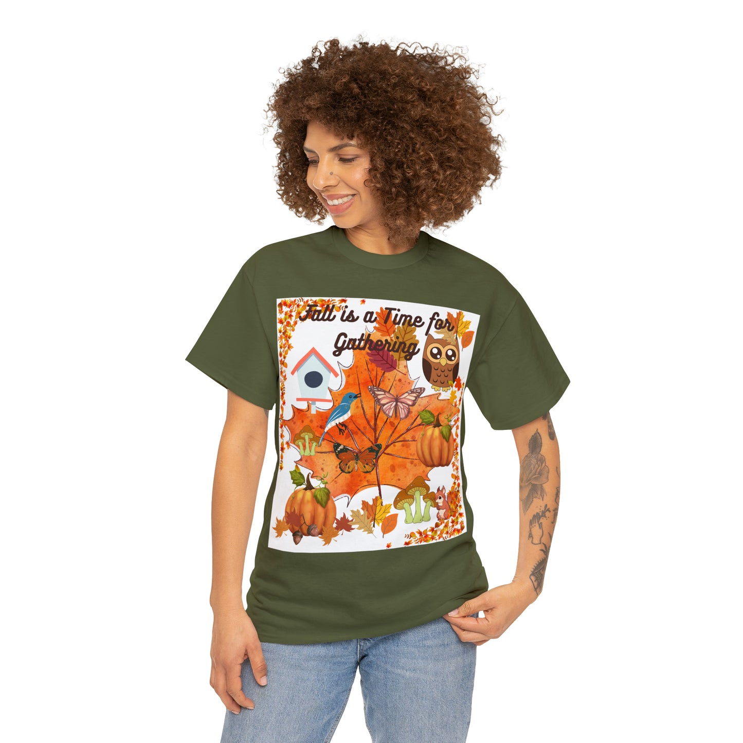 Fall Is A Time For Gathering Unisex Heavy Cotton Tee