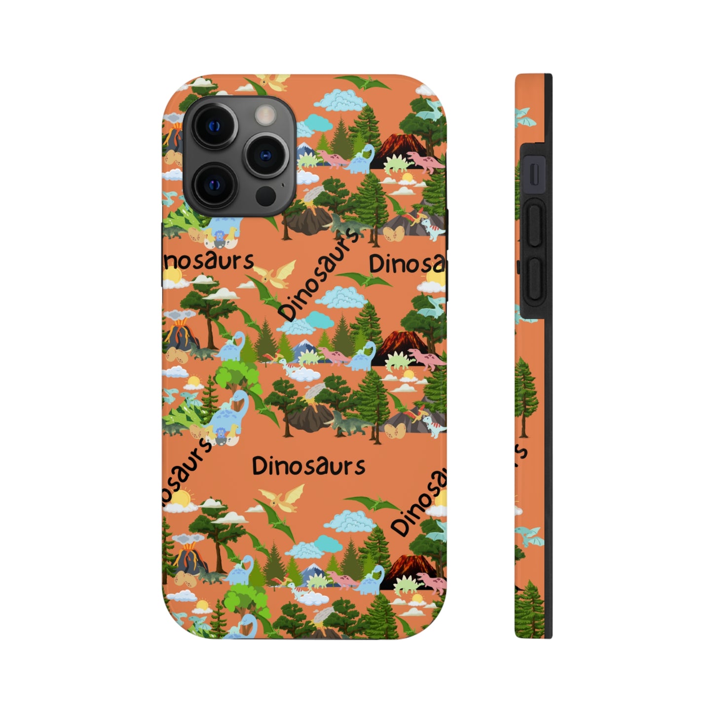 Dinosaurs Orange Tough Phone Cases