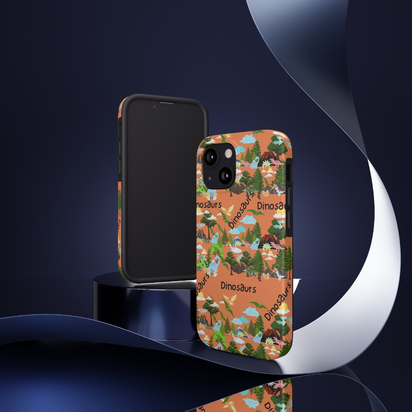 Dinosaurs Orange Tough Phone Cases