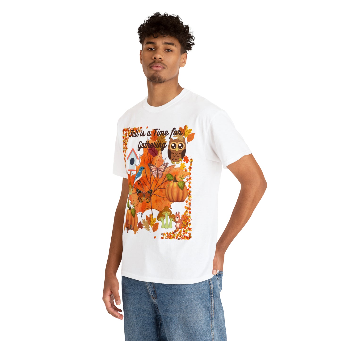 Fall Is A Time For Gathering Unisex Heavy Cotton Tee