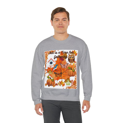 Fall Is a Time for Gathering Unisex Heavy Blend™ Crewneck Sweatshirt