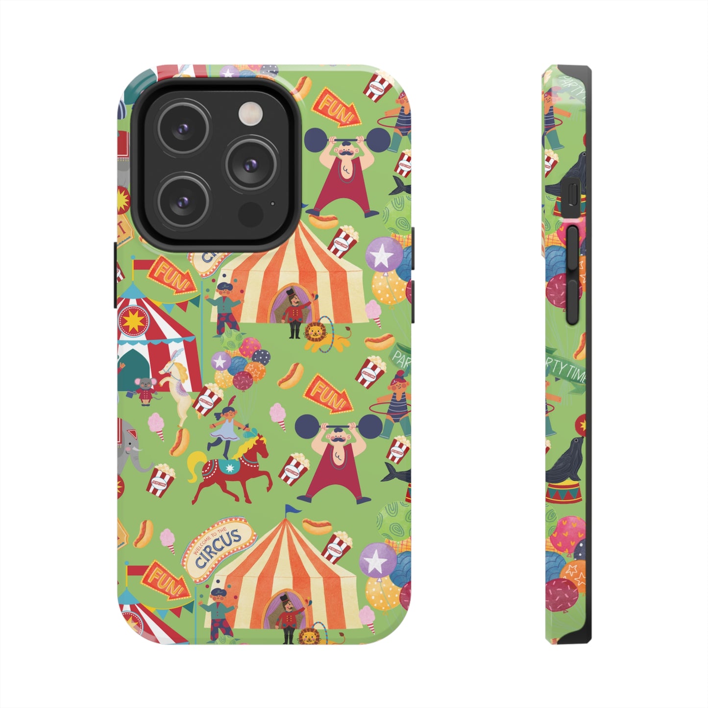 Circus Party Lime Tough Phone Cases