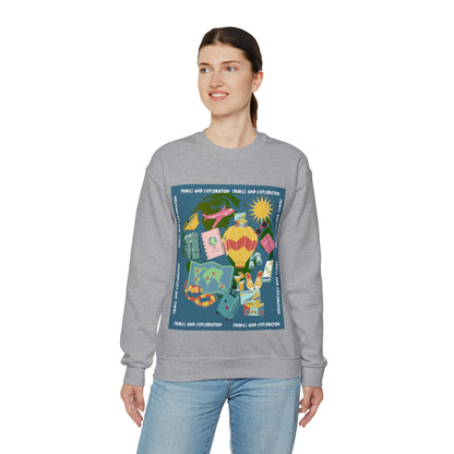 Travel and Exploration Unisex Heavy Blend™ Crewneck Sweatshirt