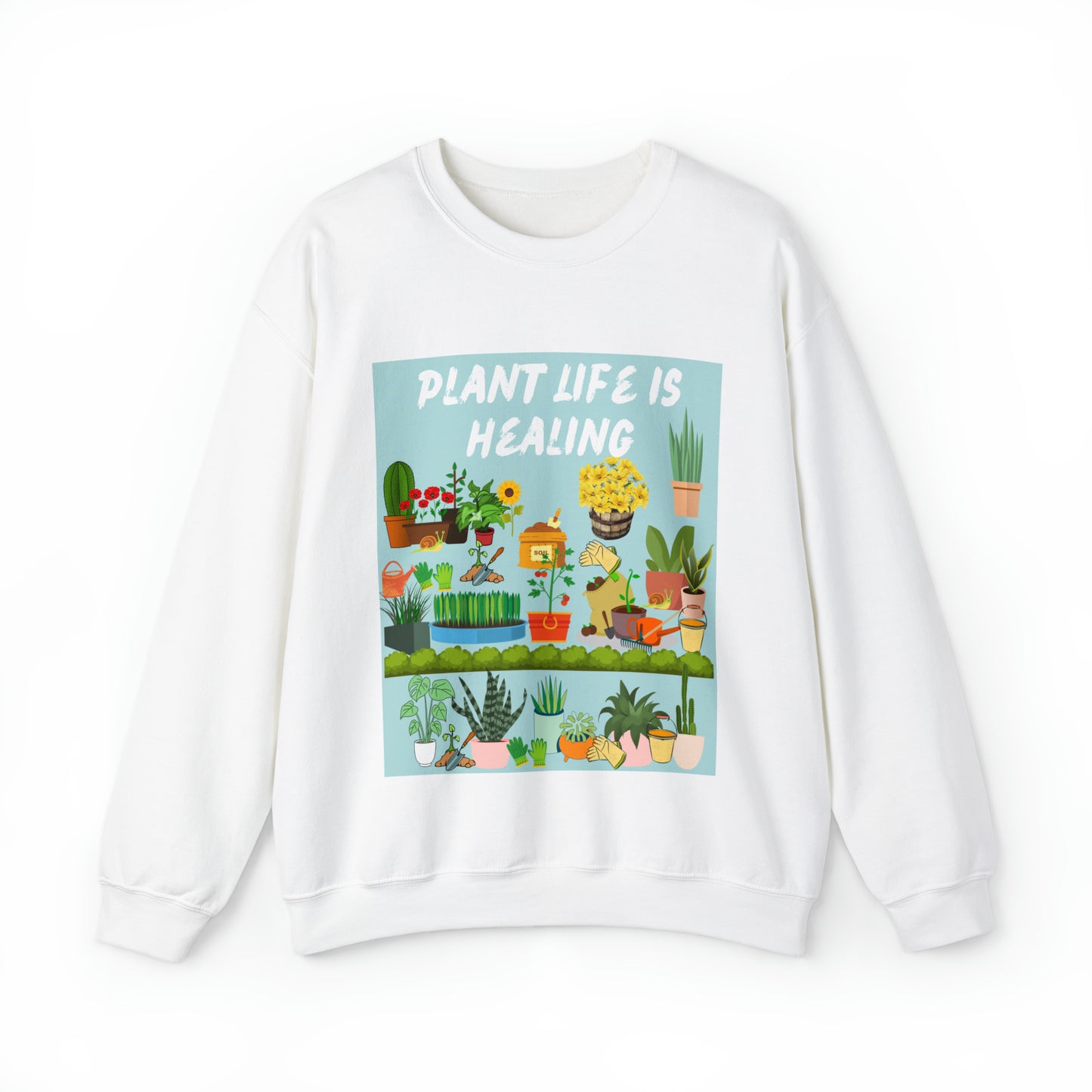 Plant Life Is Healing Unisex Heavy Blend™ Crewneck Sweatshirt