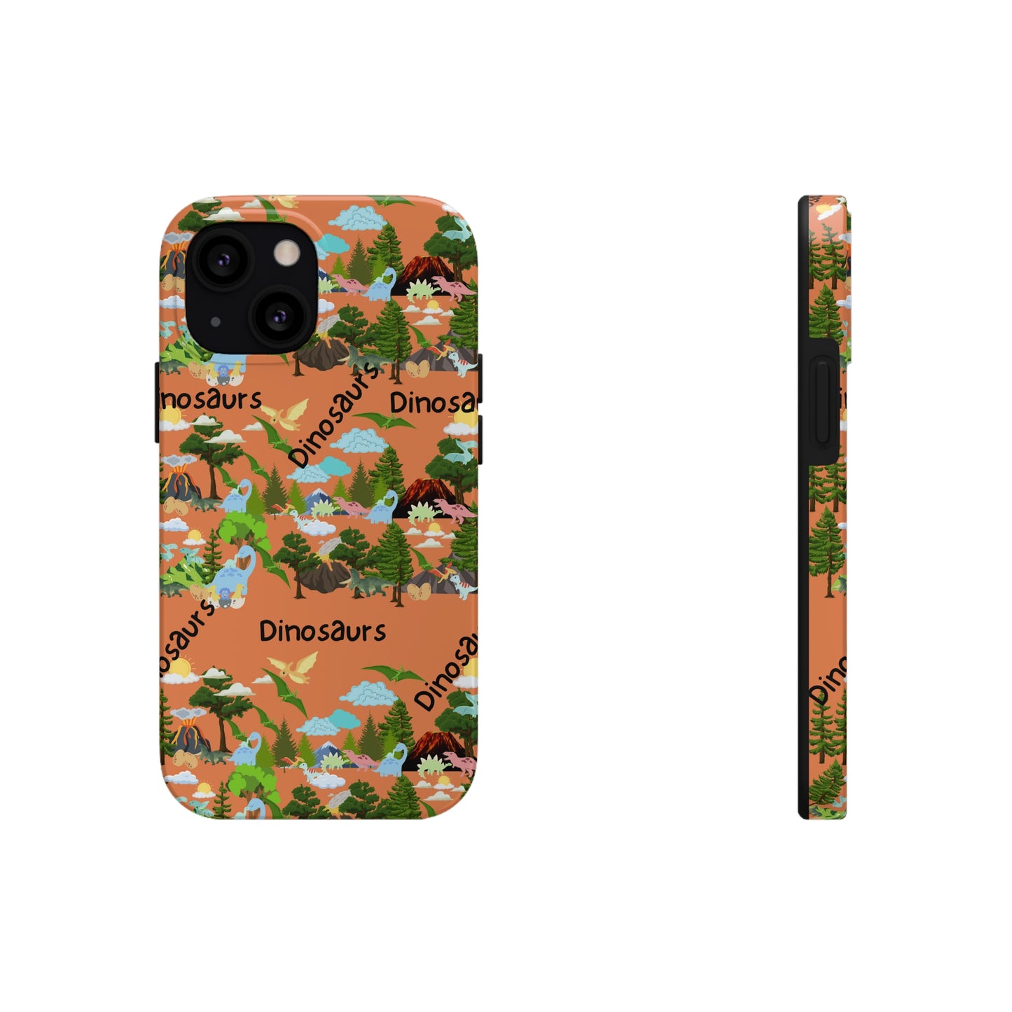 Dinosaurs Orange Tough Phone Cases