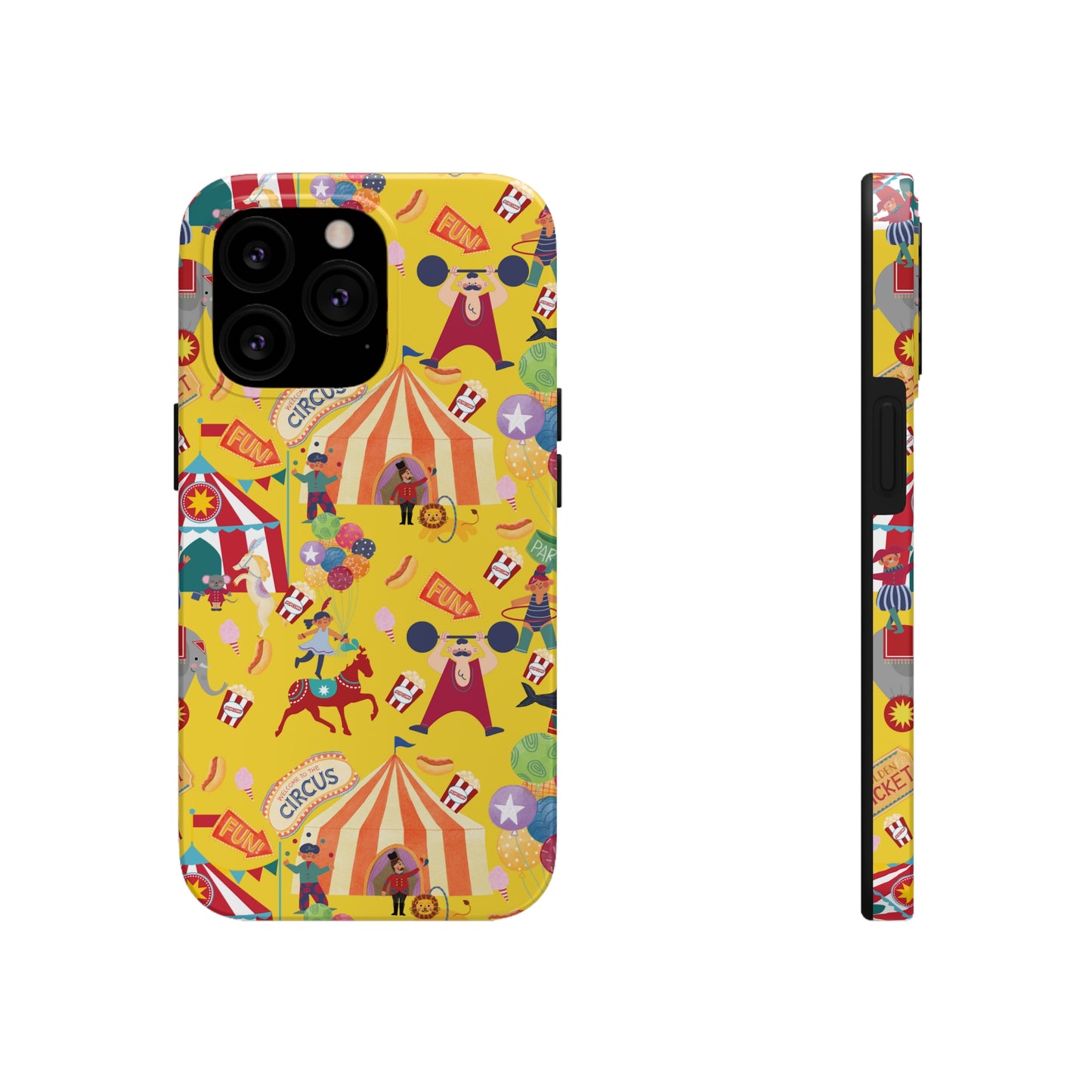 Circus Party Yellow Tough Phone Cases