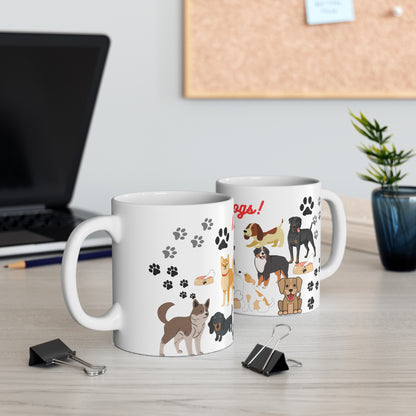 I Love Dogs Ceramic Mug 11oz