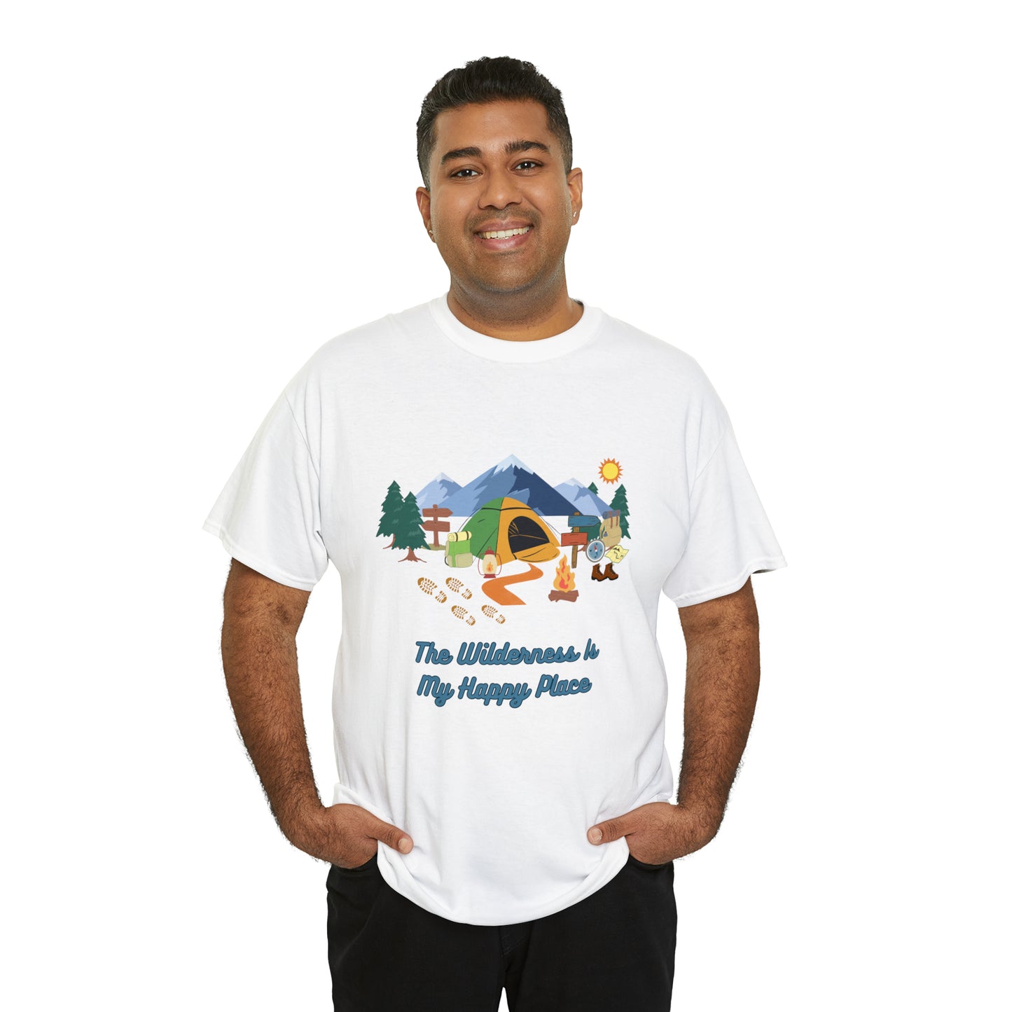 The Wilderness is My Happy Place Unisex Heavy Cotton Tee