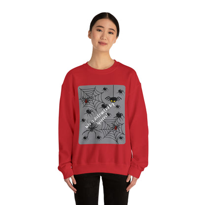 Who is Distracted By Spiders? Unisex Heavy Blend™ Crewneck Sweatshirt